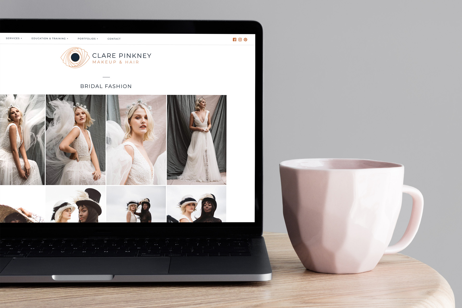 Clare Pinkney website design