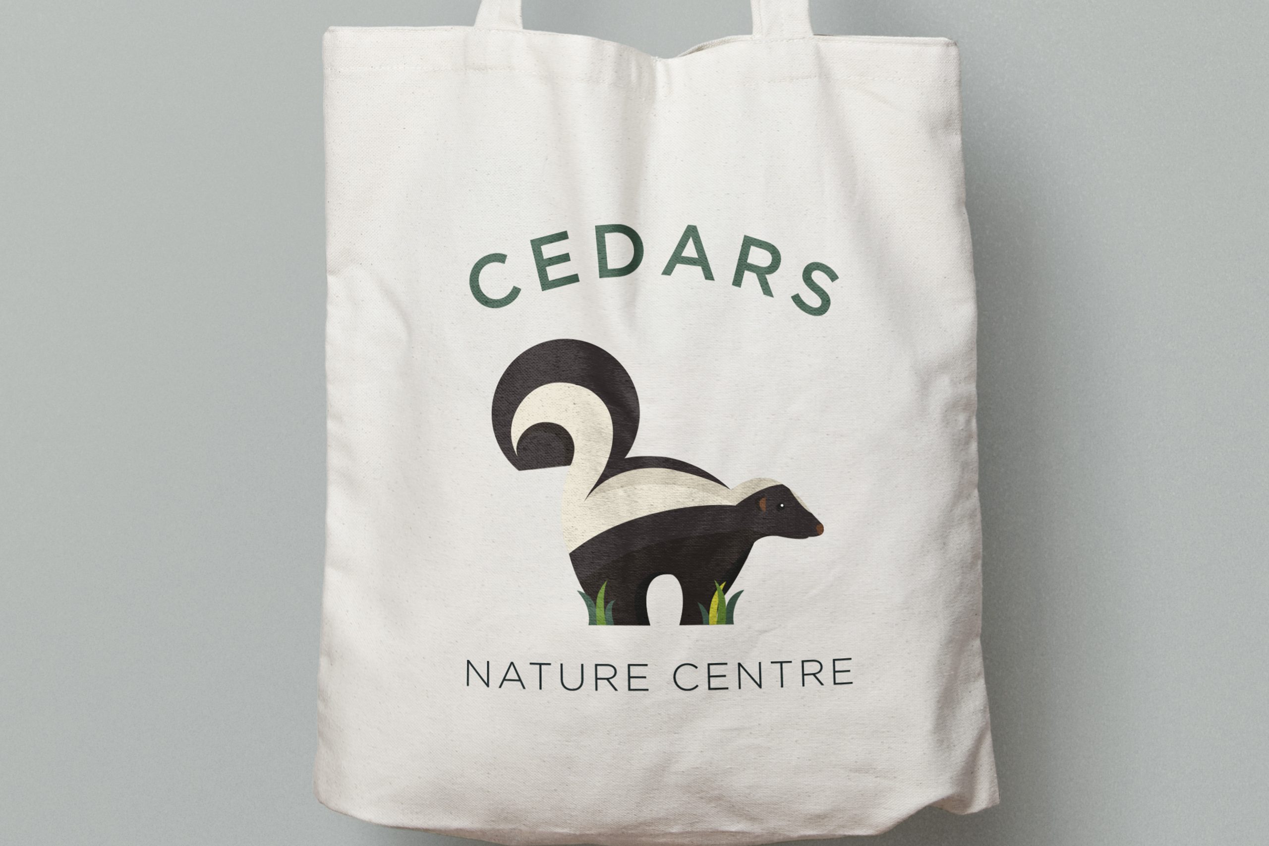 Cedars Brand identity design on tote bag