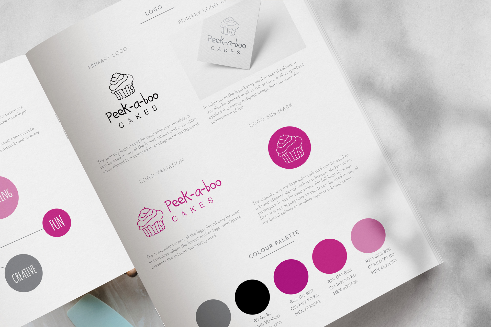 Peek-a-boo cakes brand guidelines