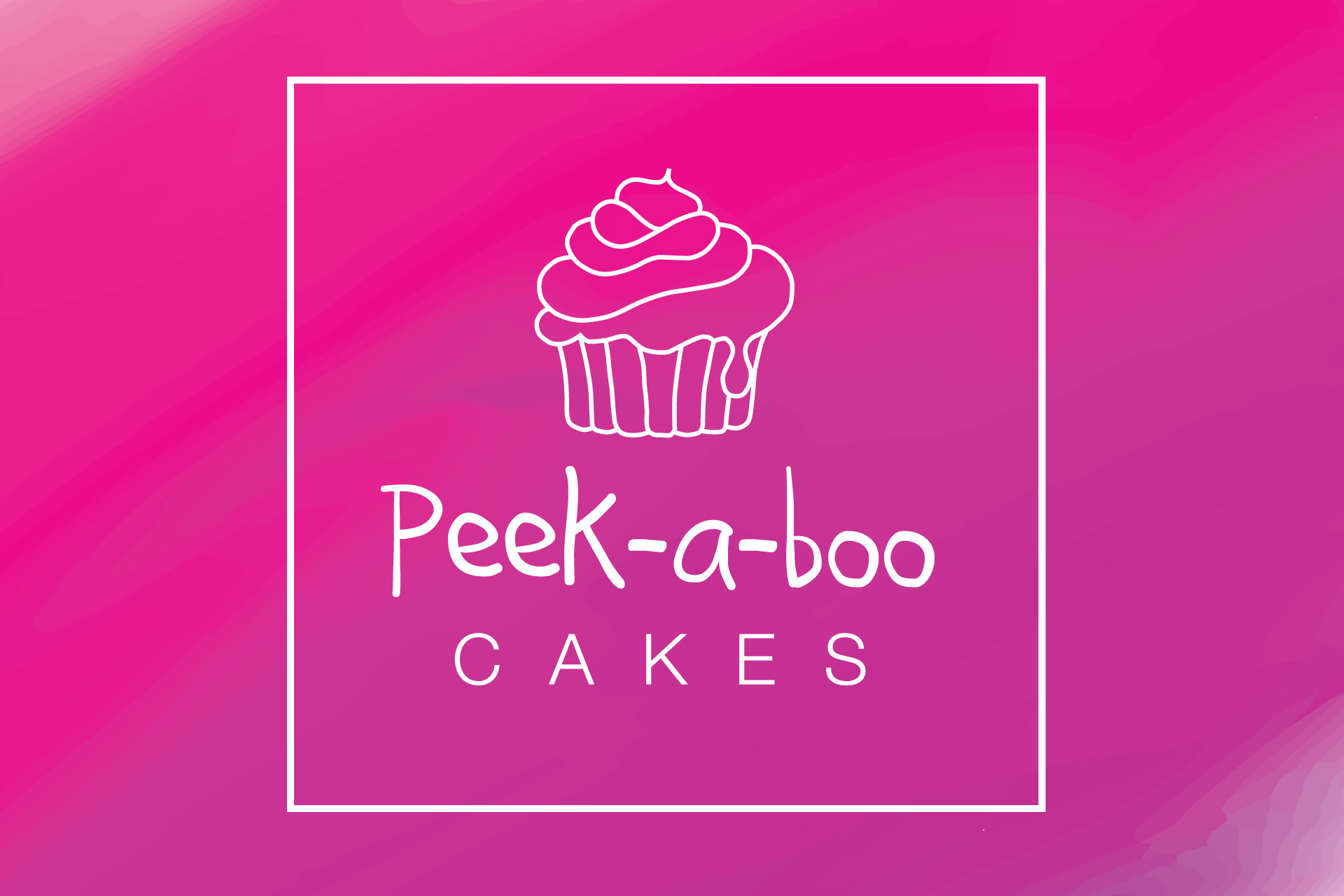 Peek-a-boo cakes logo design
