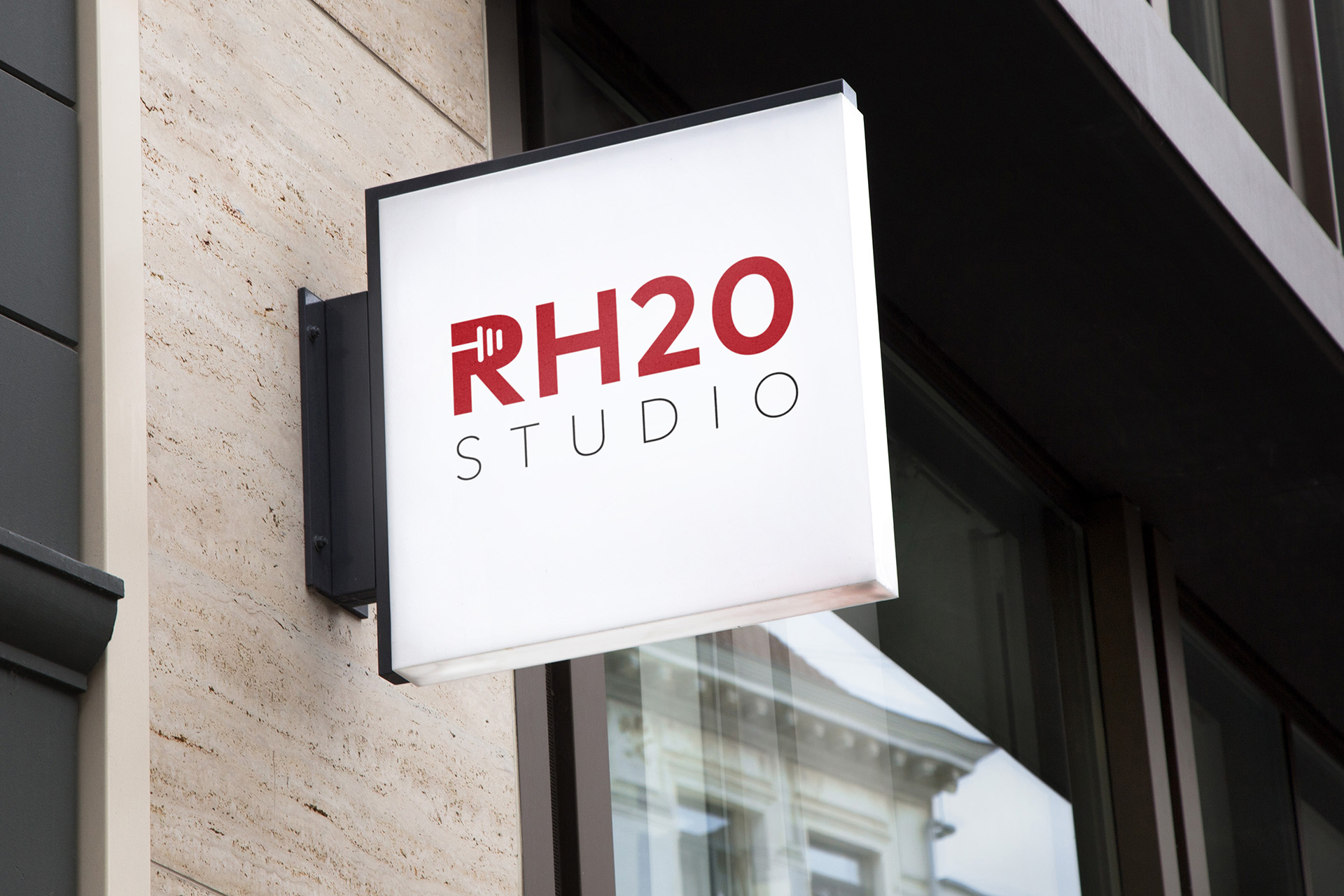 RH20 Studio Logo Signage Design