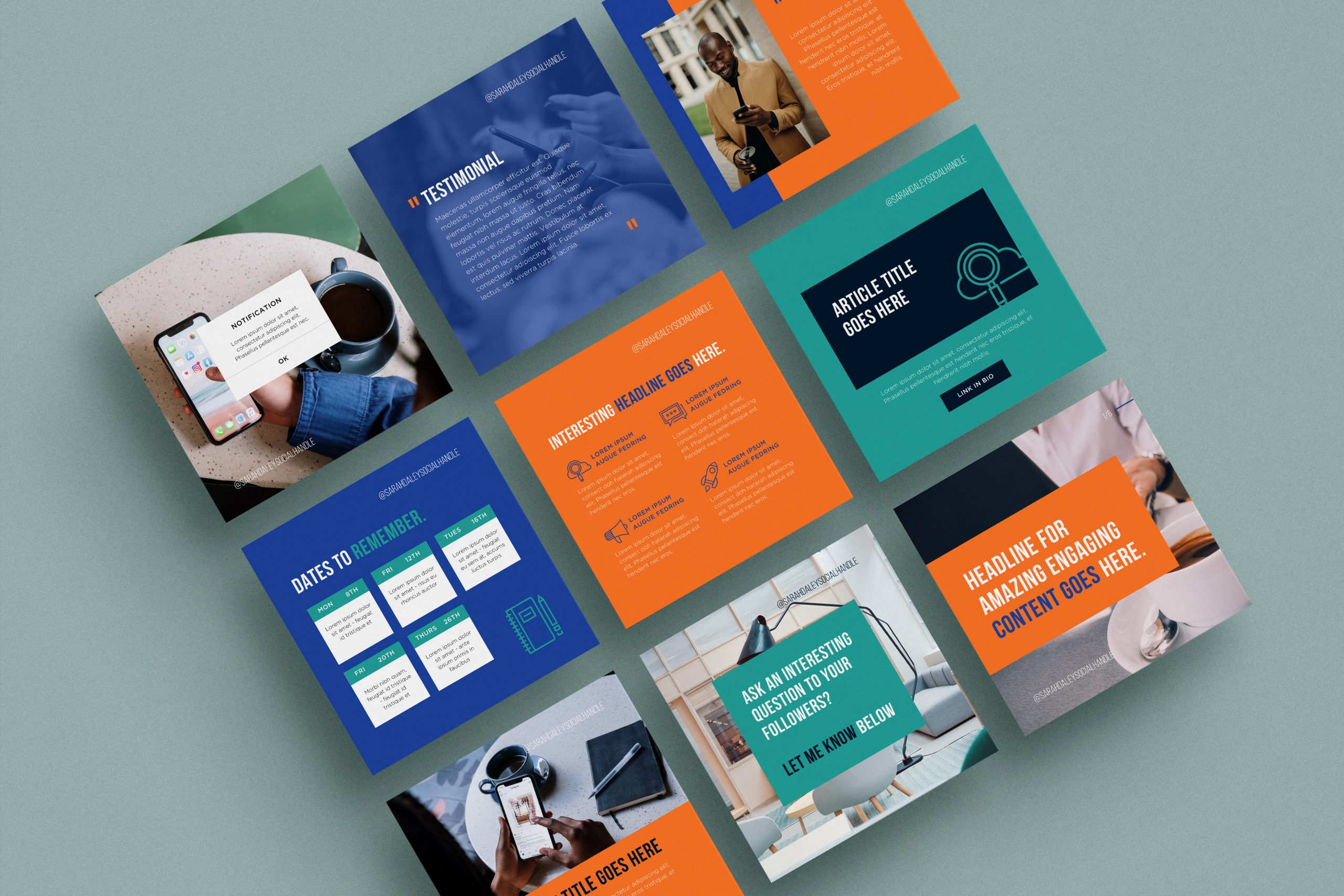 Sarah Daley Social branded canva templates