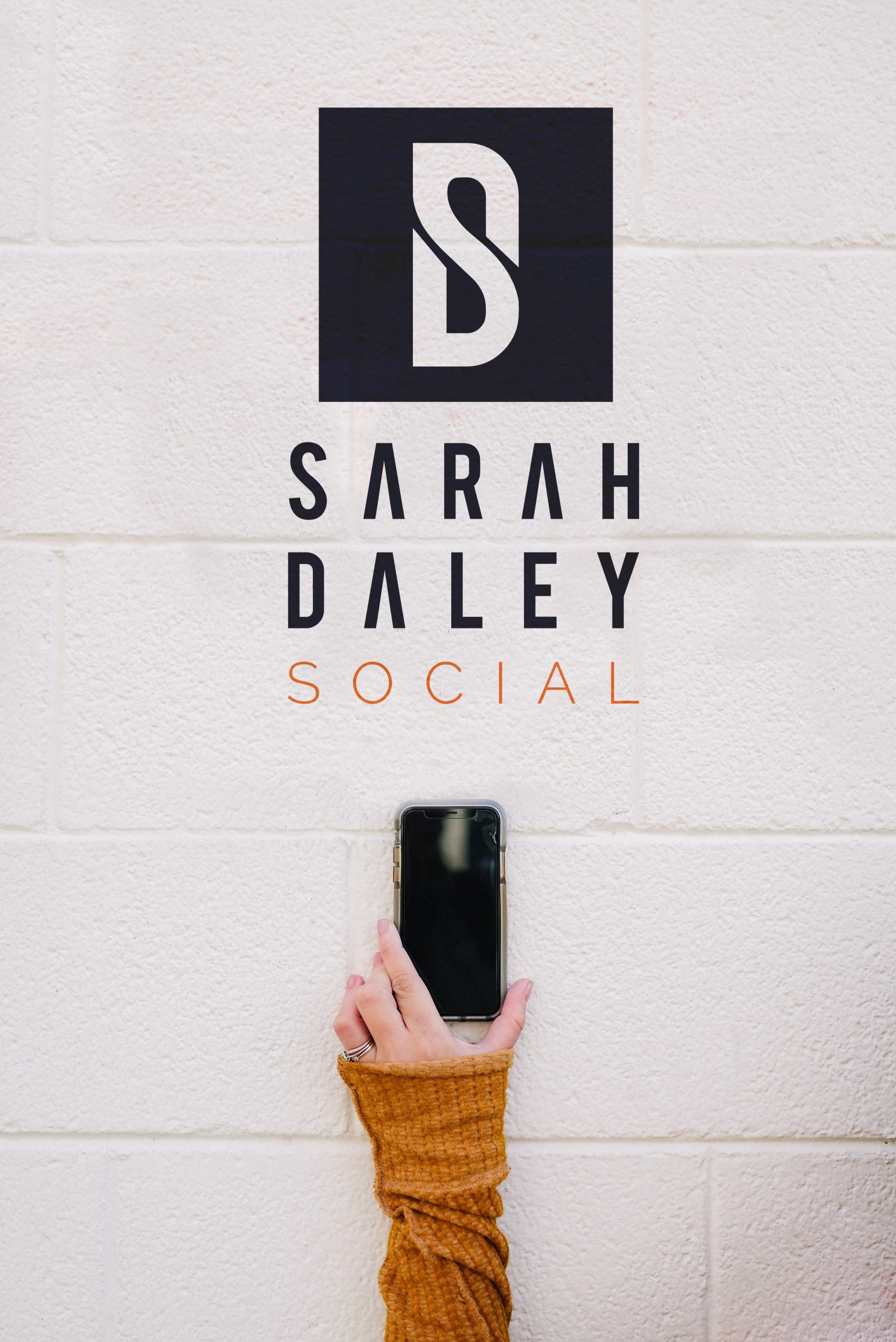 Sarah Daley Social stacked logo design