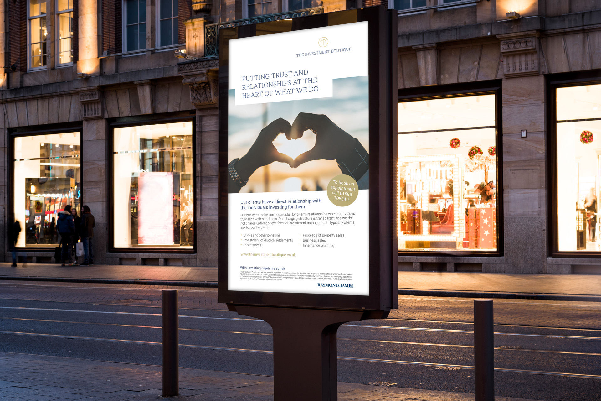 The Investment Boutique outdoor advertising campaign design