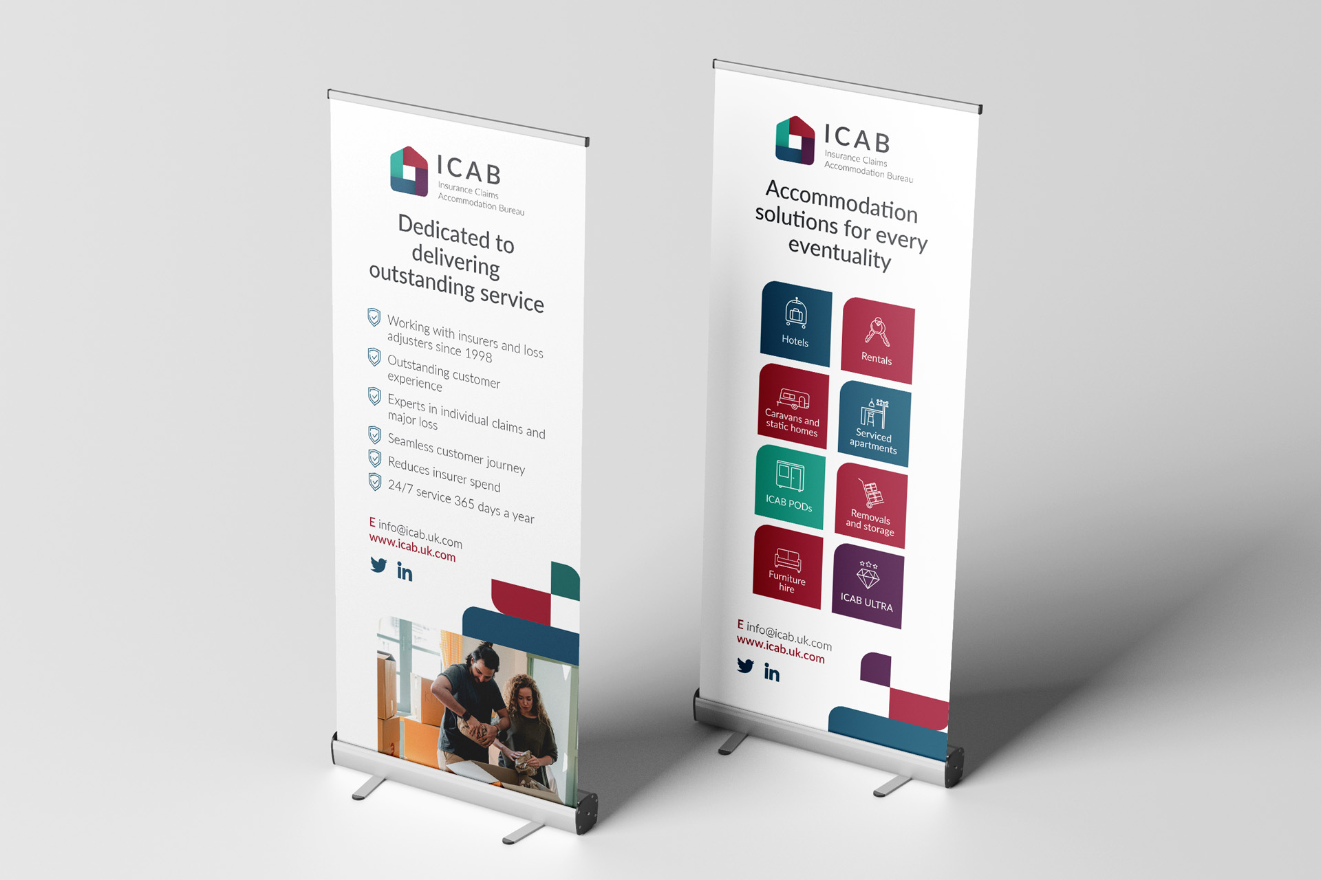 ICAB banner stand design